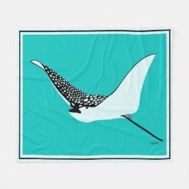 Manta Polar Leopard Ray Throw Blanket