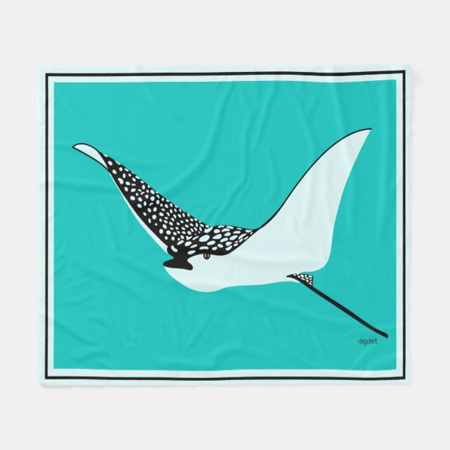 Manta Polar Leopard Ray Throw Blanket (Frente (Horizontal))