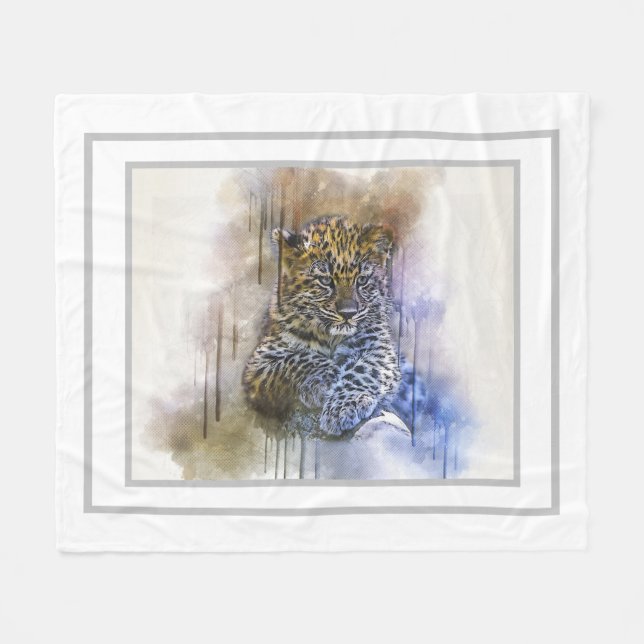 Manta Polar Leopardo (Frente (Horizontal))