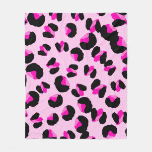 Manta Polar Leopardo rosa. Patrón de piel animal. Leopardo. Pa