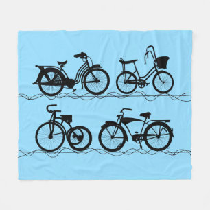 Manta Polar Les Bicyclettes Black Fleece Blanket