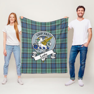 Manta Polar Leslie Hunting Ancient Clan Badge Tartan Plaid