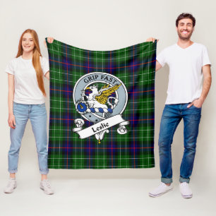 Manta Polar Leslie Hunting Clan Badge Tartan Plaid