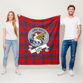 Manta Polar Leslie Moderno Tartán de Clan Badge a Cuadros