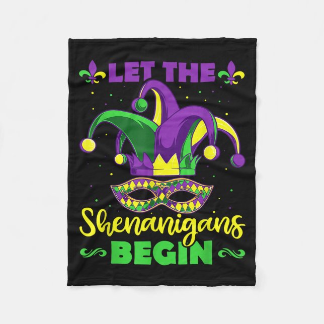Manta Polar Let The Shenanigans Begin Mardi Gras Jester Hat Ma (Anverso)