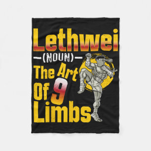 Manta Polar Lethwei (noun) El arte de los 9 limbos Birmania Bi