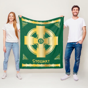 Manta Polar Letra celta transversal y letra de nudo S Monogram