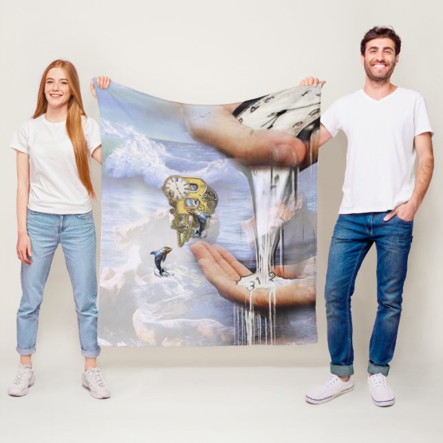 Manta Polar Letra de cumpleaños Steampunk B (In situ)