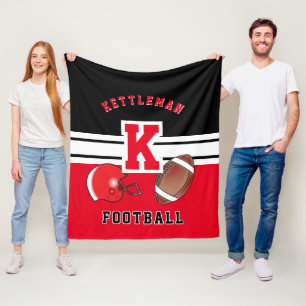 Manta Polar Letra de deporte rojo 🏈 fútbol