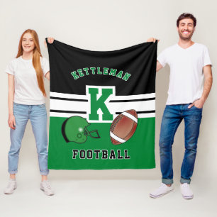 Manta Polar Letra de deporte verde 🏈 fútbol