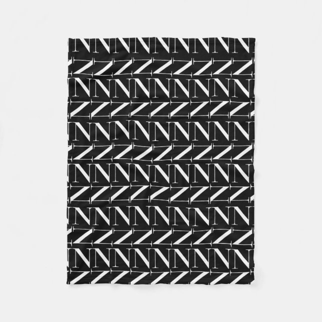 Manta Polar Letra inicial monograma N (Anverso)