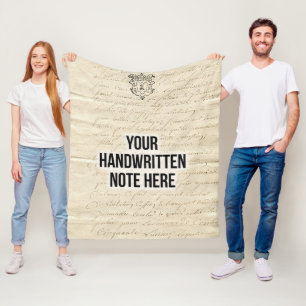 Manta Polar Letra manuscrita personalizado Keepsake sensorial