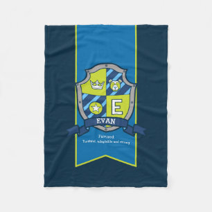 Manta Polar Letra masculina e nombre de Evan que significa man