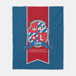 Manta Polar Letra masculina nombre de L. Liam que significa ma