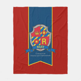 Manta Polar Letra masculina nombre R que significa caballeros 