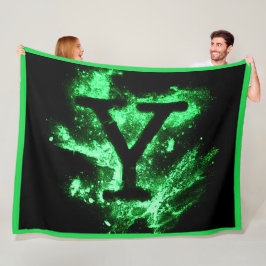 Manta Polar Letra Y mayúscula verde alfabeto