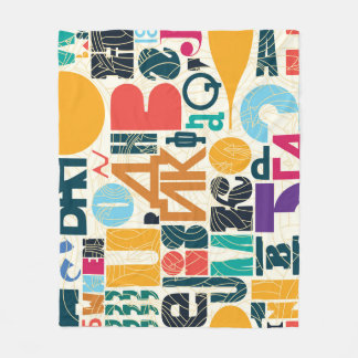 Manta Polar Letras dibujadas a mano: diseño inmaterial vintage