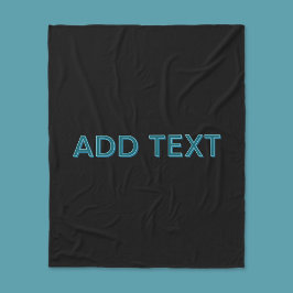 Manta Polar Letras editables con sombra de caída