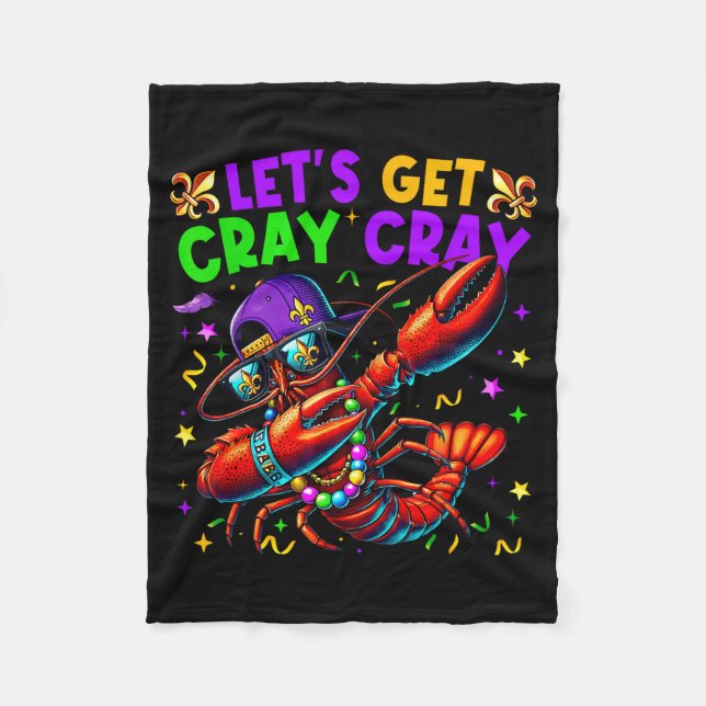 Manta Polar Let's Get Cray Cray Mardi Gras Dabbing Crawfish Bo (Anverso)
