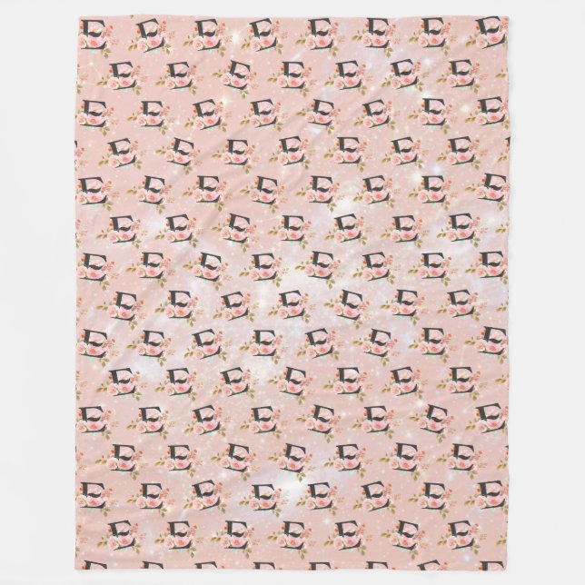 Manta Polar Letter E Fleece Blanket (Anverso)