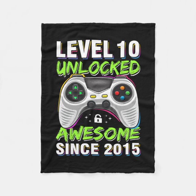 Manta Polar Level 10 Unlocked Awesome Since 2015 10th Birthday (Anverso)