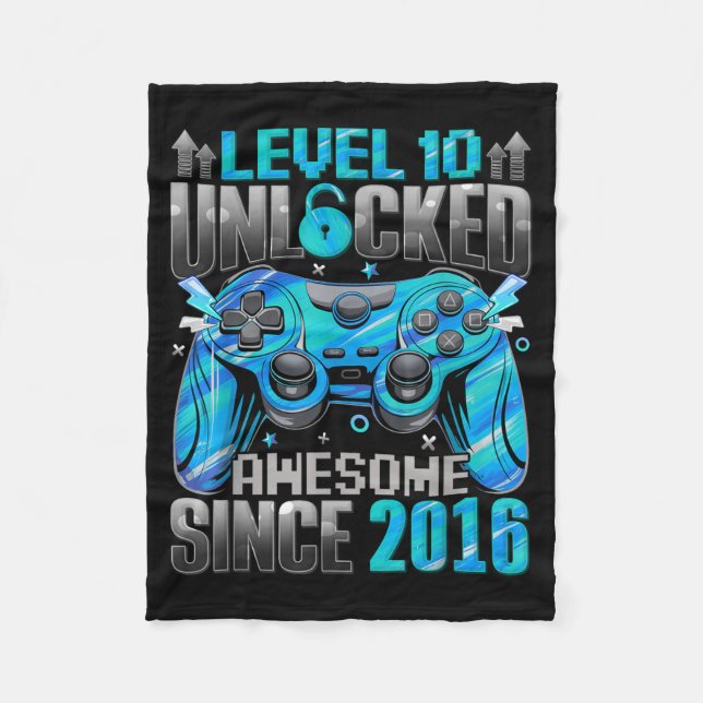 Manta Polar Level 10 Unlocked Awesome Since 2016 10th Birthday (Anverso)