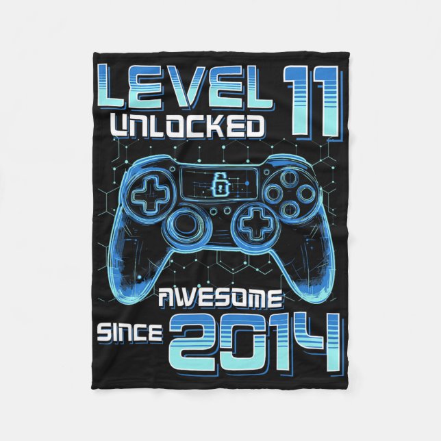 Manta Polar Level 11 Unlocked Video Game Party 11th Birthday G (Anverso)
