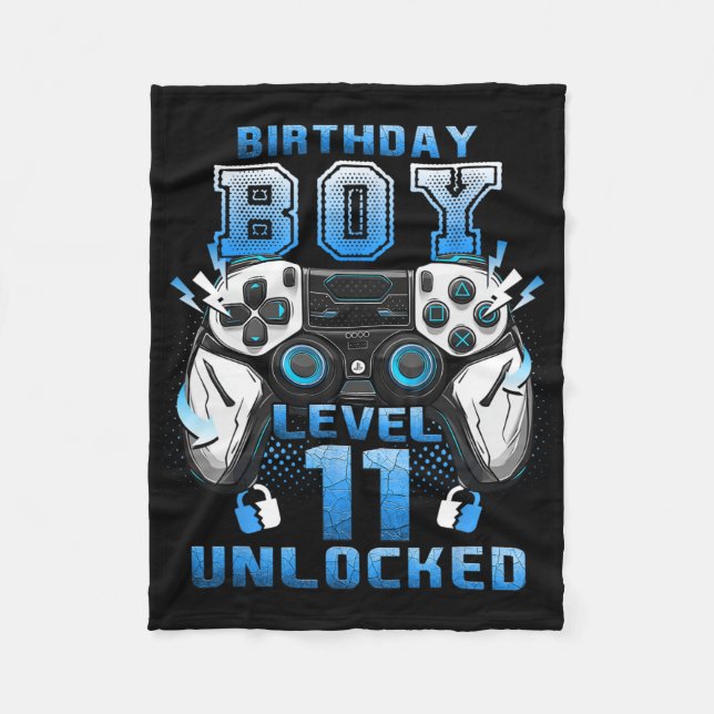 Manta Polar Level 11 Unlocked Video Gamer 11th Birthday Boys  (Anverso)