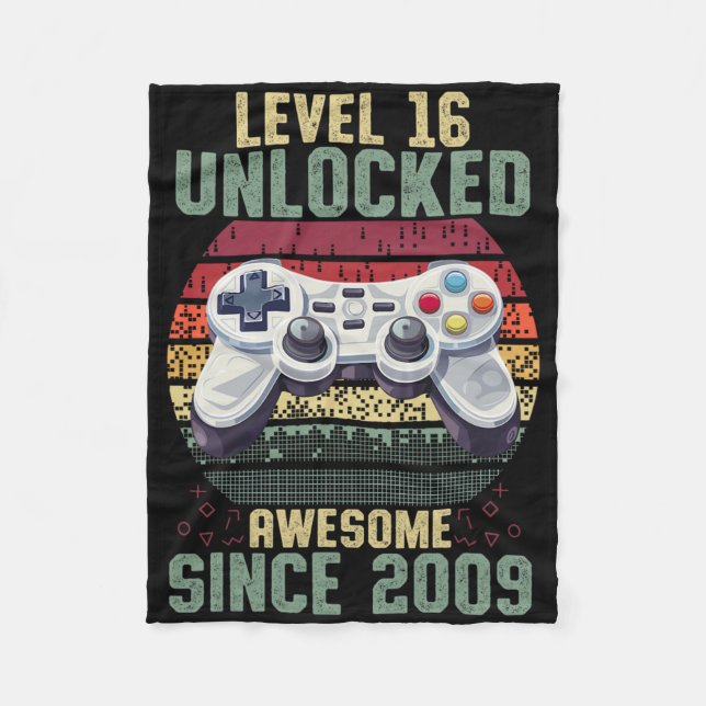 Manta Polar Level 16 Unlocked Awesome Since 2009 16th Birthday (Anverso)
