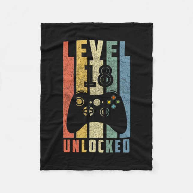 Manta Polar Level 18 Unlocked 18th Video Gamer Birthday Boy Gi (Anverso)