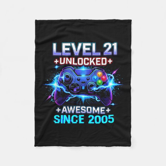 Manta Polar Level 21 Unlocked Awesome Since 2005 21st Birthday (Anverso)