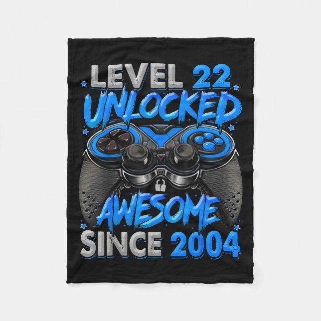 Manta Polar Level 22 Unlocked Awesome Since 2004 22nd Birthday (Anverso)