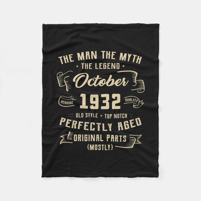 Manta Polar Leyenda de mito masculino octubre 1932 90º cumplea (Anverso)
