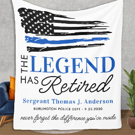 Manta Polar Leyenda de retiro de la policía retirada delgada l