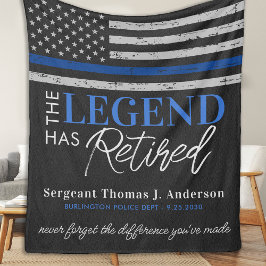 Manta Polar Leyenda de retiro de la policía retirada delgada l