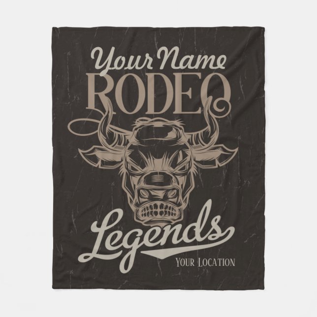 Manta Polar Leyendas personalizadas de rodeo en el viejo oeste (Anverso)