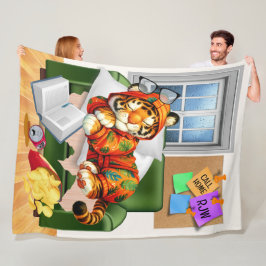 MANTA POLAR LG NOS ENCANTA TIGER FLEECE BLANKET