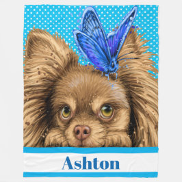 Manta Polar Lg Precious Chihuahua Fleece Blanket