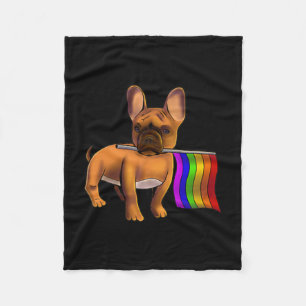 Manta Polar Lgbt Bulldog francés gay Perro gay Paw Lgbt Orgull