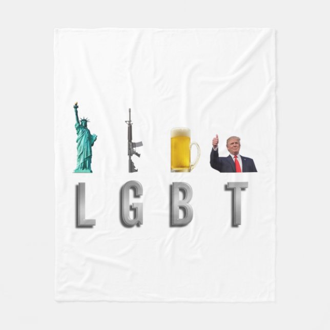 Manta Polar LGBT - Cerveza de armas de libertad Trump 6 (Anverso)