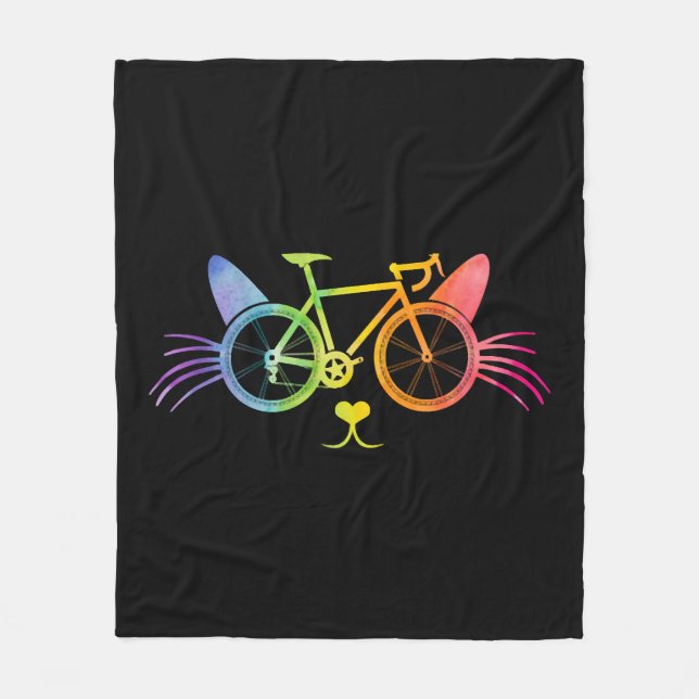 Manta Polar Lgbt de gato para bicicletas (Anverso)