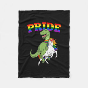 Manta Polar Lgbt T-Rex Dinosaur Unicorn Orgullo Gay Rainbow Lg