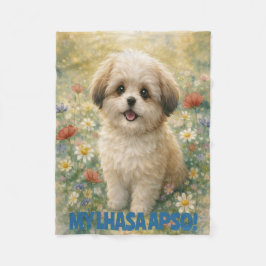 Manta Polar Lhasa Apso Puppy Fleece Blanket