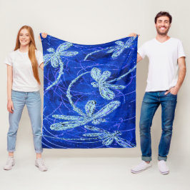 Manta Polar Libélula Danza Índigo
