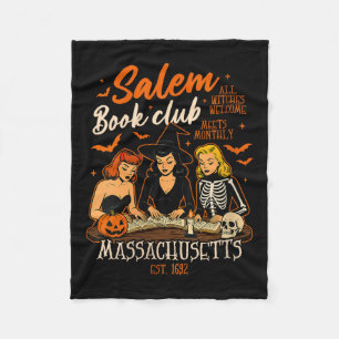 Manta Polar Libro femenino de Halloween leyendo club de libros
