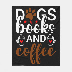 Manta Polar Libros De Perros Y Café