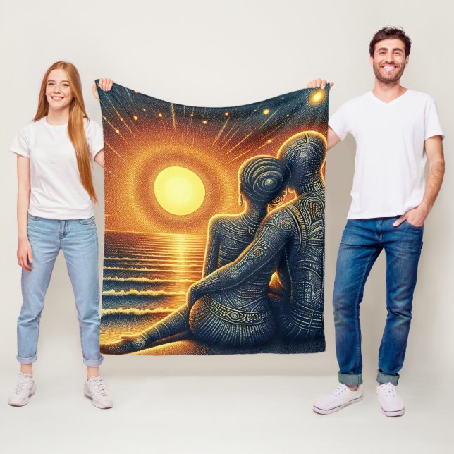 Manta Polar Liebespaar bei Sonnen Untergang am Meer (In situ)