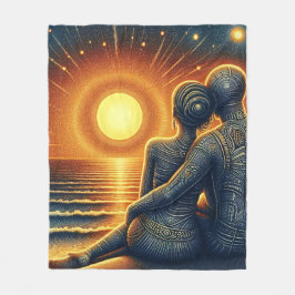 Manta Polar Liebespaar bei Sonnen Untergang am Meer