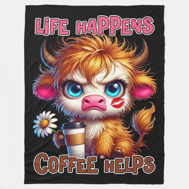 Manta Polar Life Happens Coffee Helps  (Anverso)
