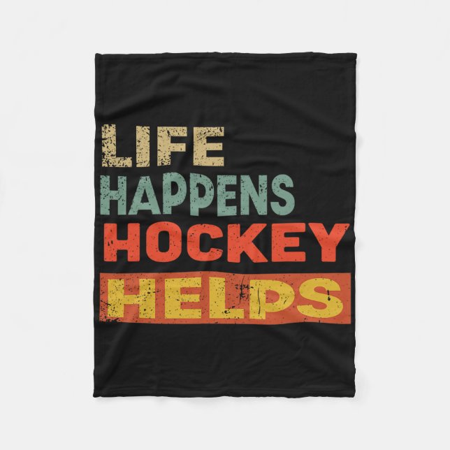 Manta Polar Life Happens Hockey Helps Funny Ice Hockey Motivat (Anverso)